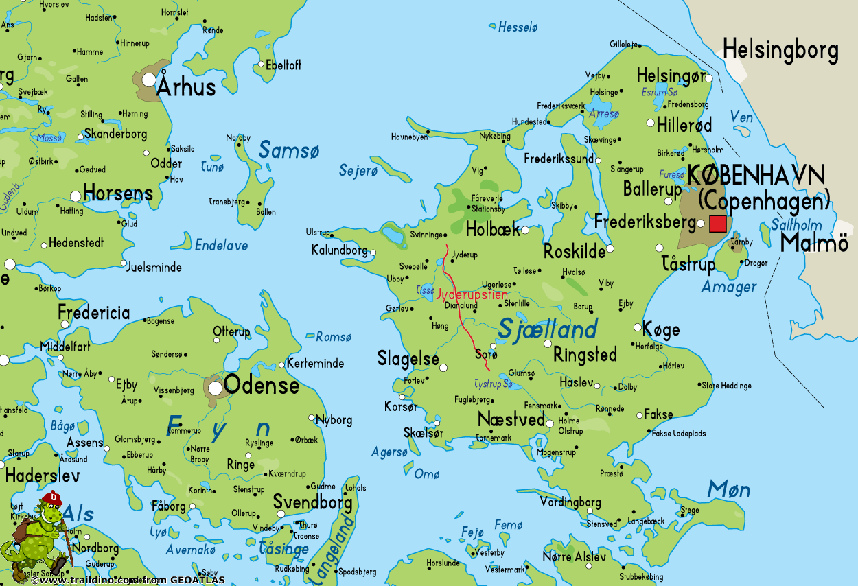 Sjaelland Denmark Map