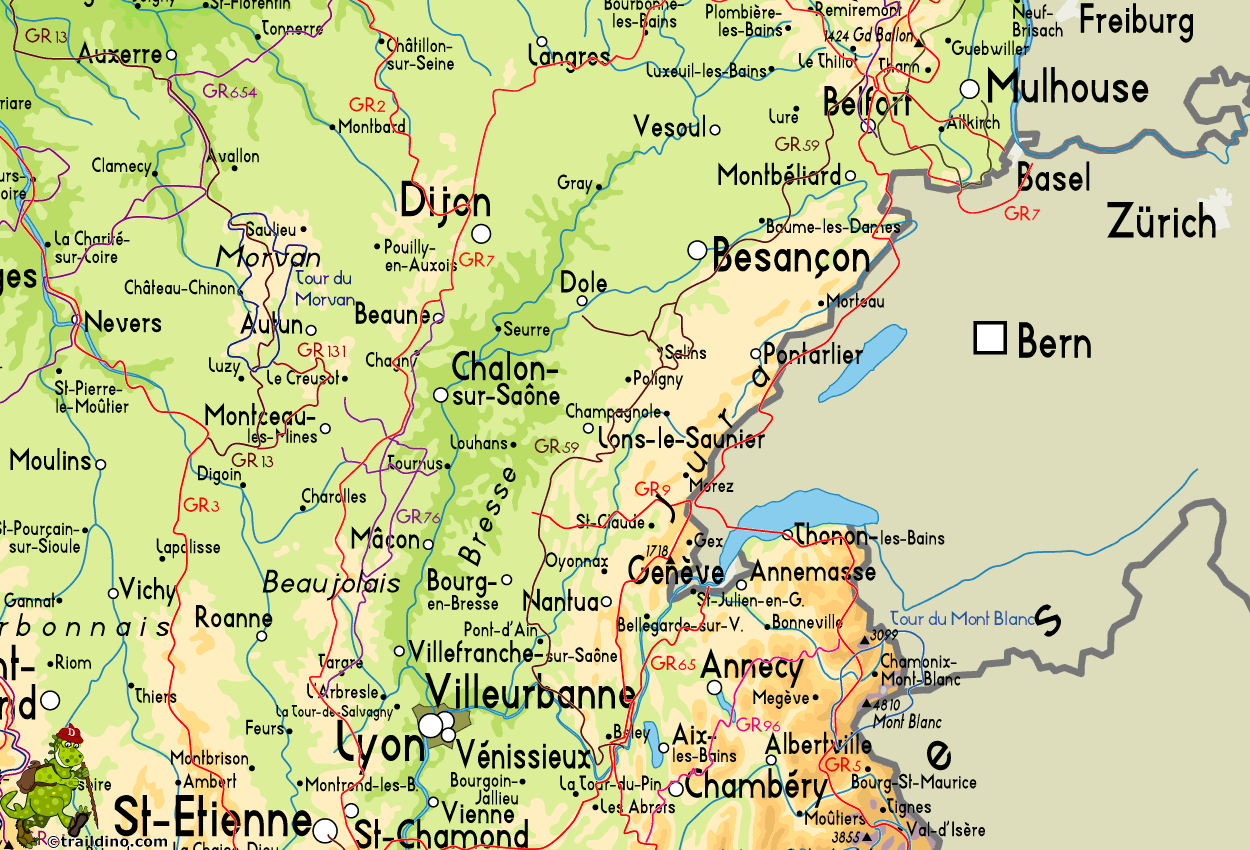 Hiking Map of Jura