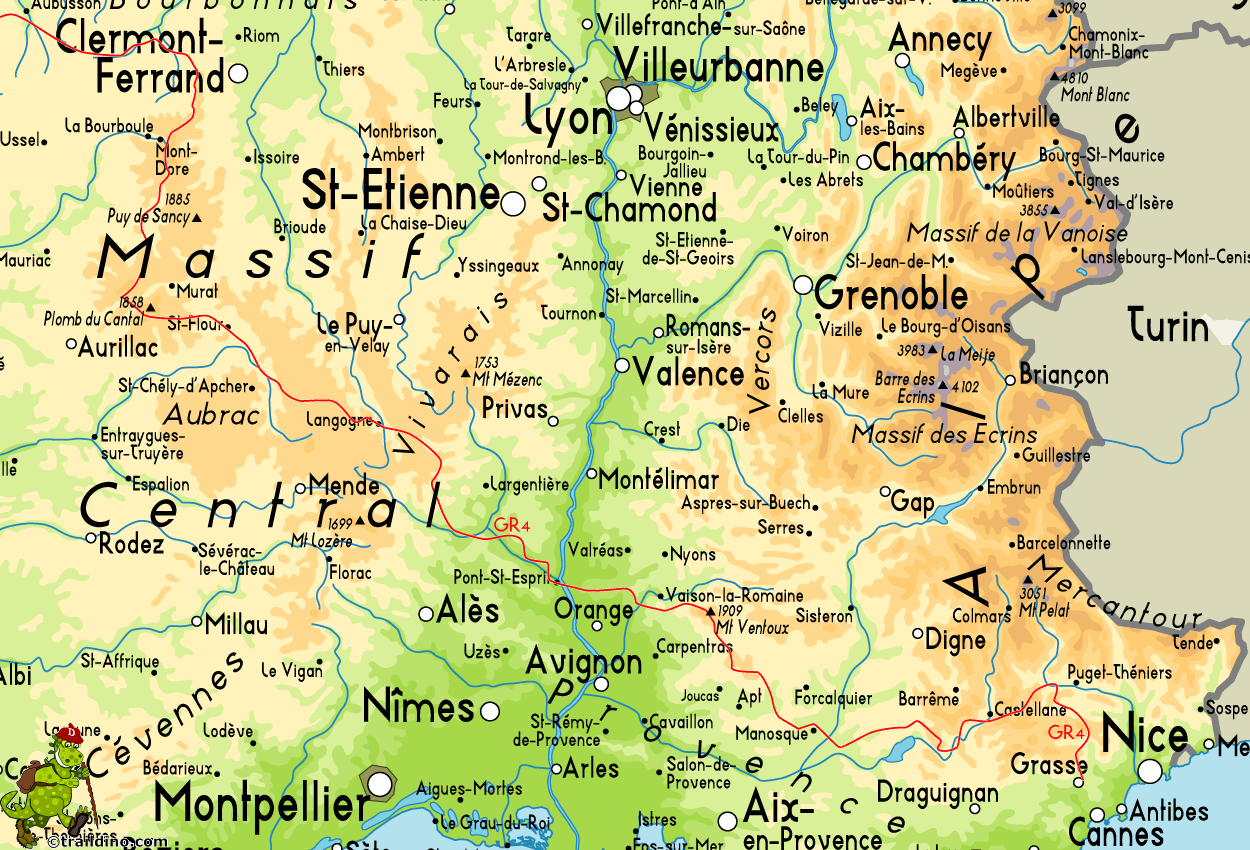 Map of GR4 East