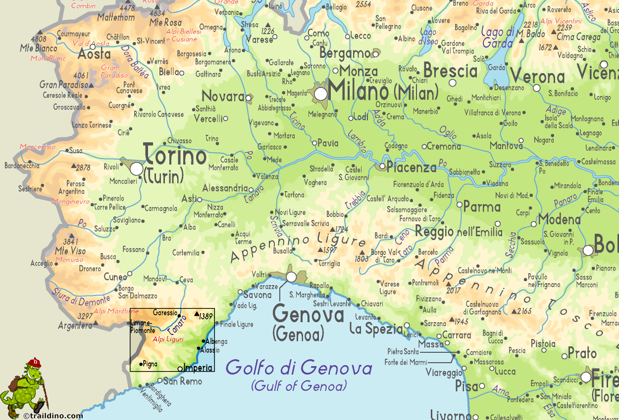 Map Alpi Liguri