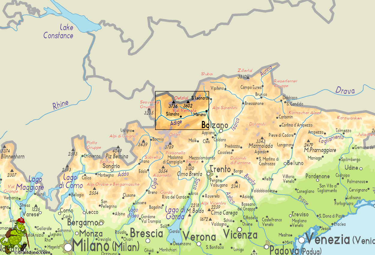 Map Val Venosta