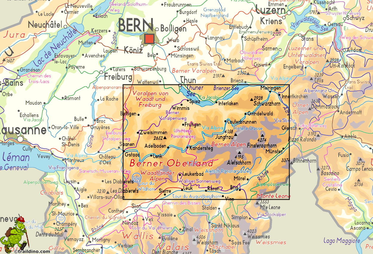 Map Berner Oberland