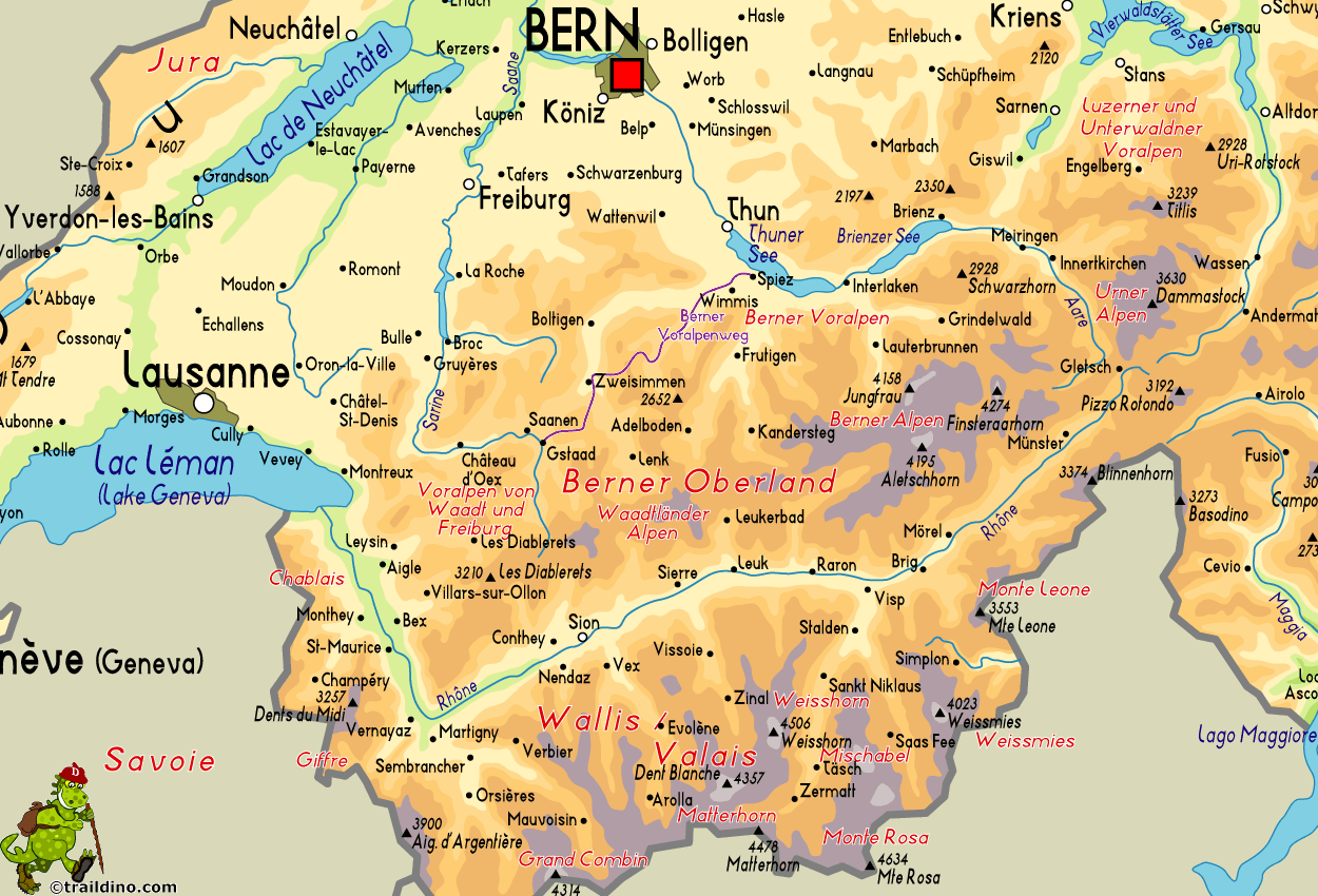 Map Berner Voralpenweg