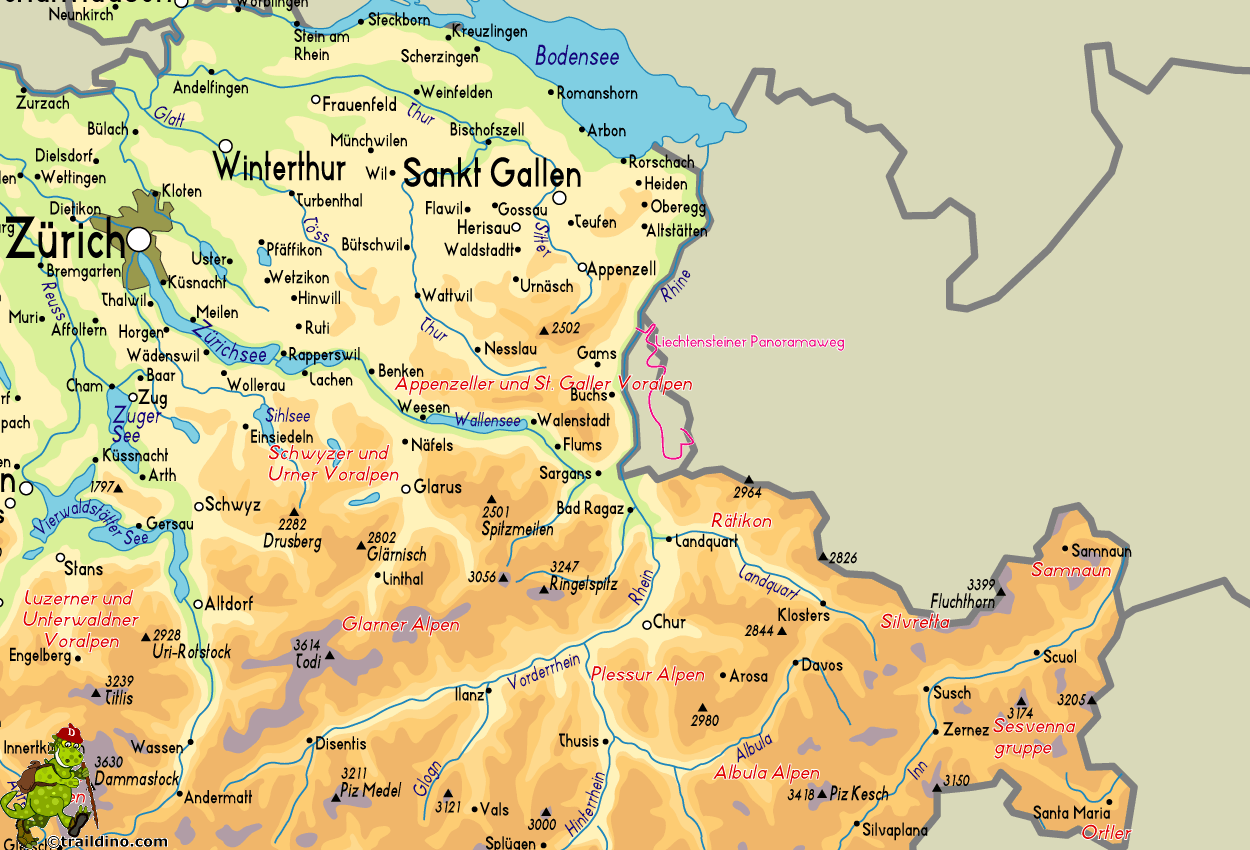 Map Liechtensteiner Panoramaweg