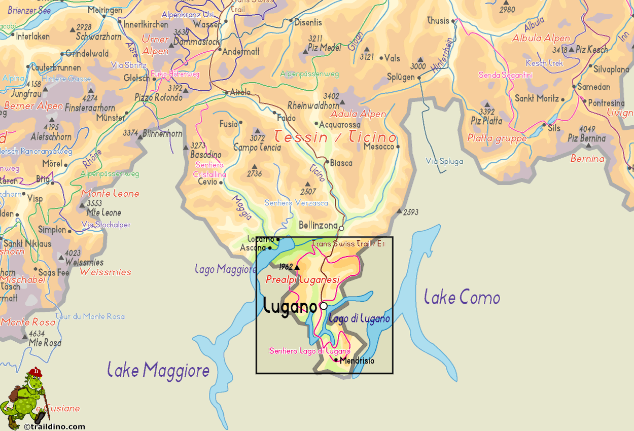 Map Prealpi Luganesi