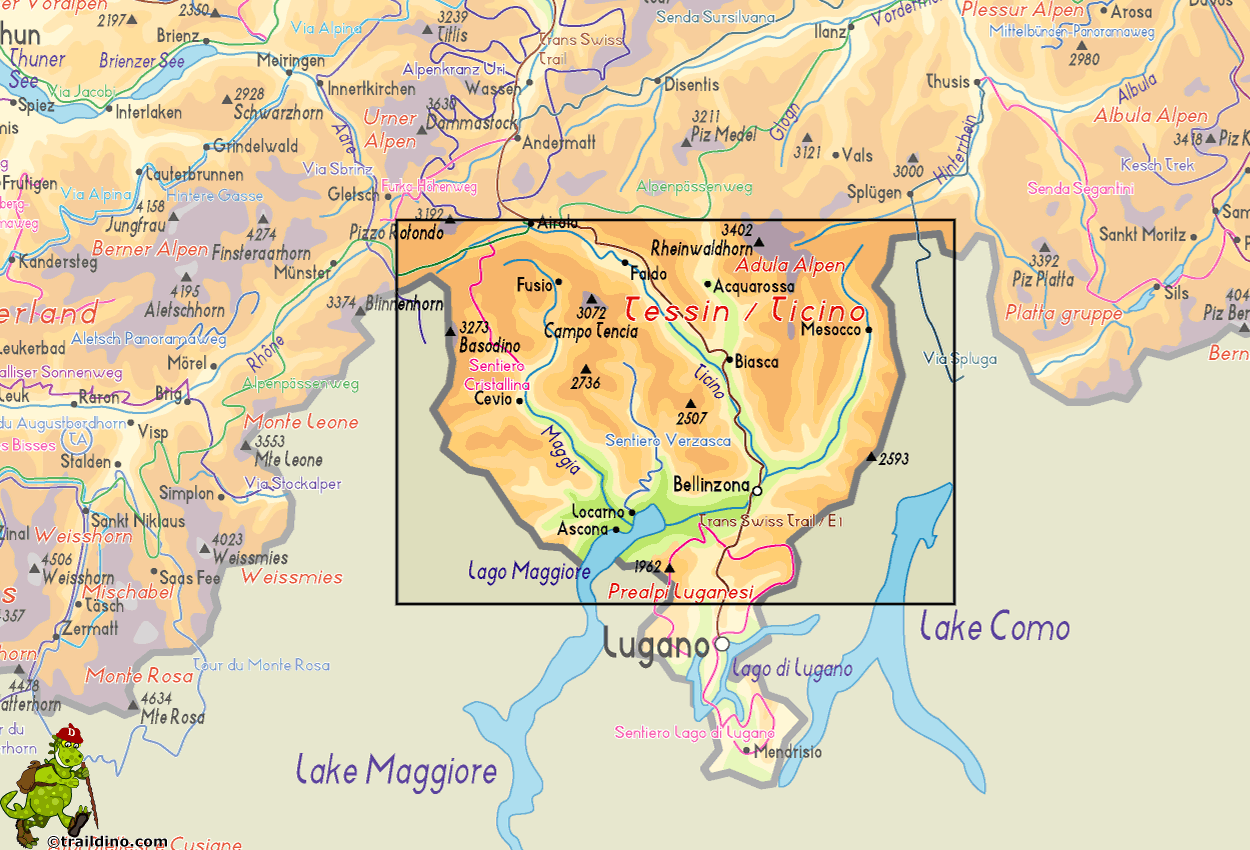 Map Ticino