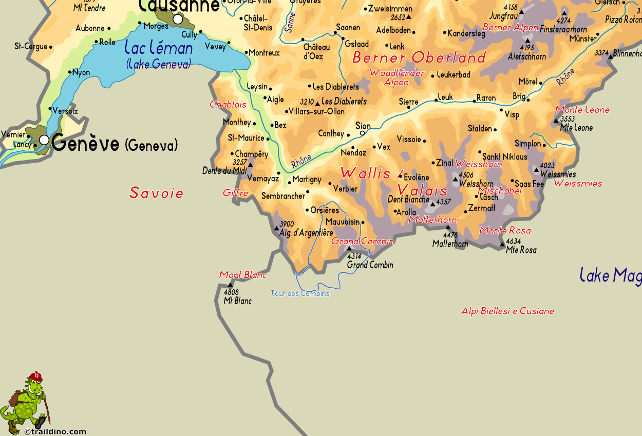 Map Tour des Combins