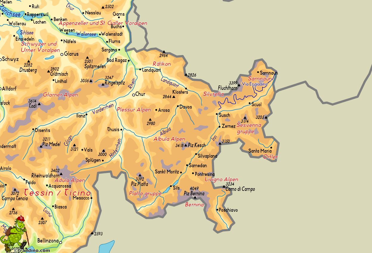 Map Via Engiadina