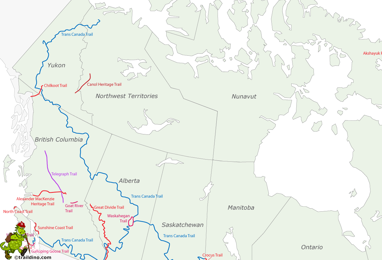 Hiking Map Canada NW